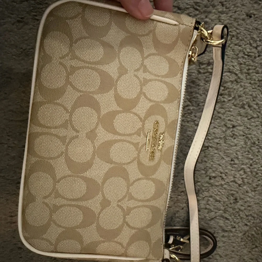 Coach Tan Signature Clutch
